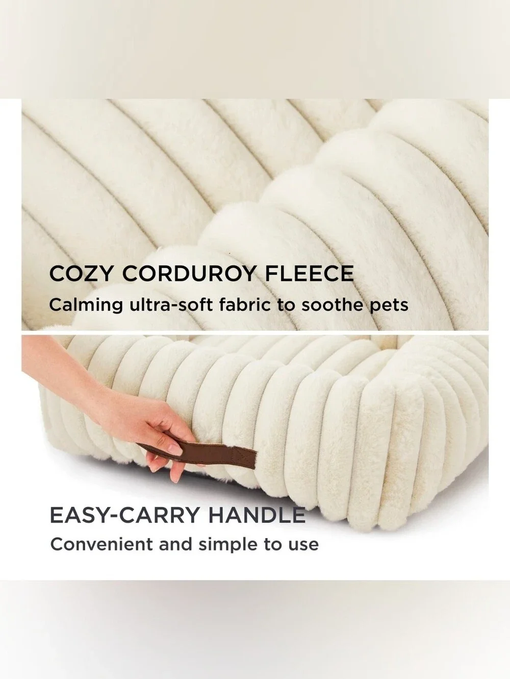 Corduroy Fleece Dog Bed Medium